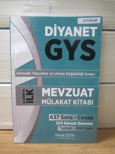 Diyanet Görevde Yükselme ve Unvan Değişikliği Sınavı Mevzuat Mülakat Kitabı